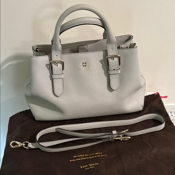 kate spade Handbags - Kate Spade Cove Street Provence Satchel Light Gray With Shoulder Strap